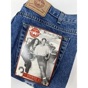 NWT Flying A Jeanswear Mens Relaxed Fit Blue Denim Shorts Sz 36 100% Cotton GHM7
